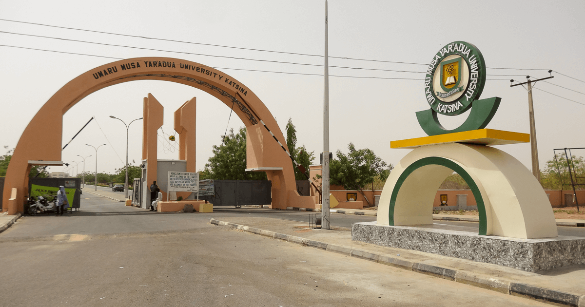 The main gate of Umaru Musa Yar’adua University in Katsina, Nigeria