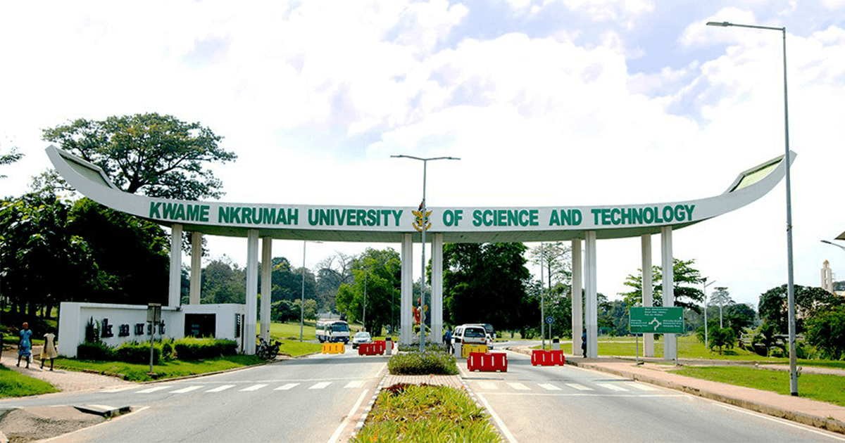 The entrance to the Kwame Nkrumah University of Science and Technology in Kumasi, Ghana