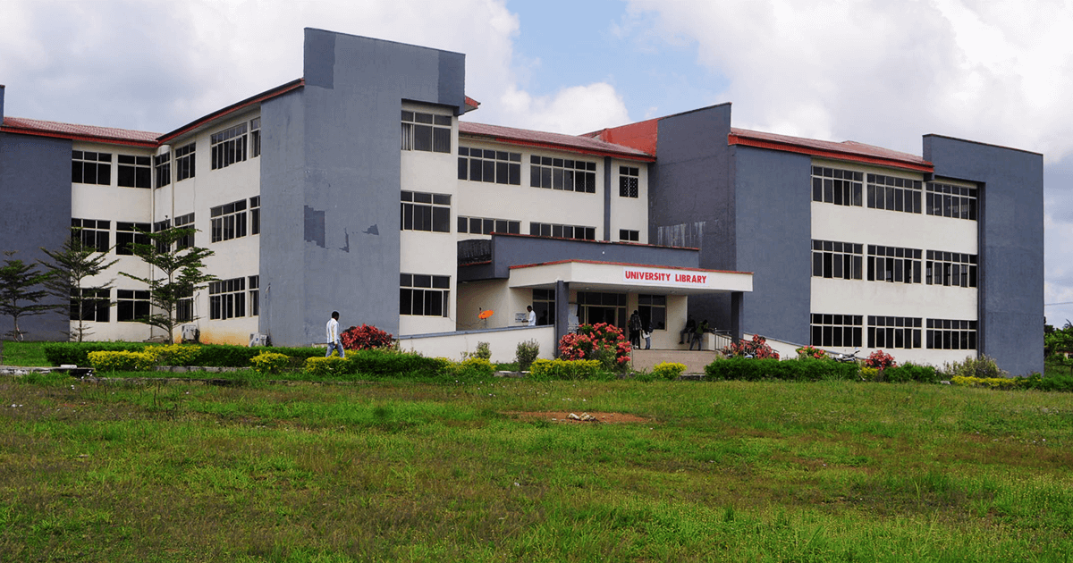 University Library on the campus of Olusegun Agagu University of Science and Technology