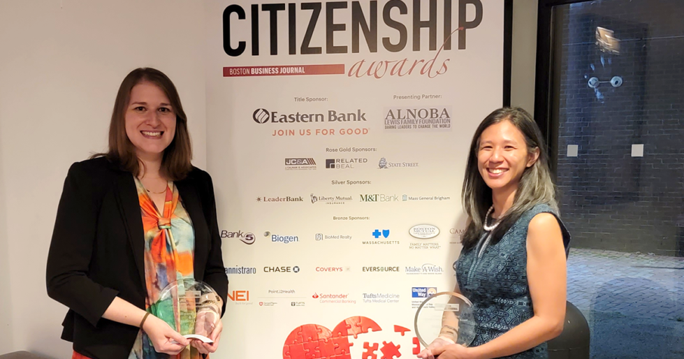 Melissa Hackmeier and Melissa P. Wu at the Boston Business Journal's 2022 2022 Corporate Citizenship Community Collaboration Awards